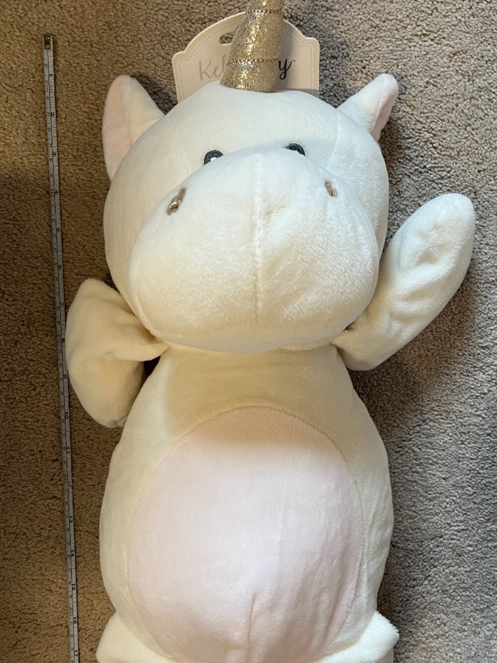 Baby Unicorn Plush Rattle by Kellytoy (NWT)